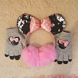 MINNIE MOUSE EARMUFF & GLOVE SET
